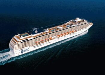 MSC Cruises MSC Music ship sailing at sea.