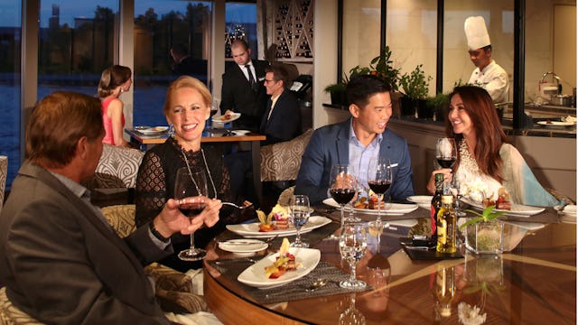 AmaWaterways guests enjoying the Chefs Table experience