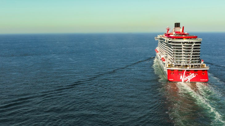 Virgin Voyages ship at sea
