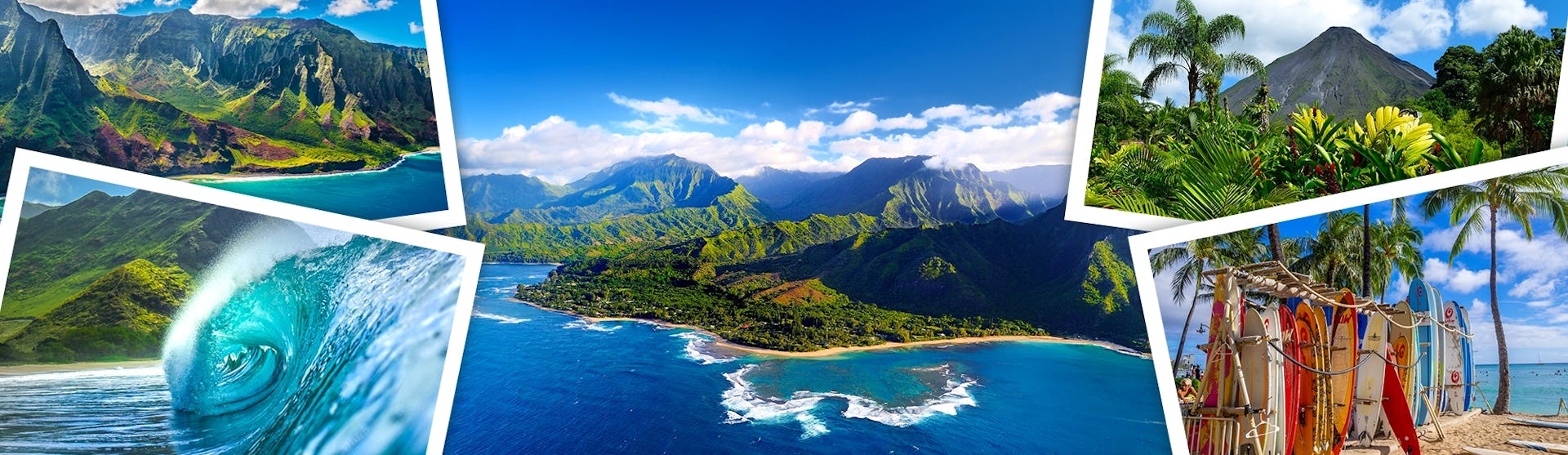 A collage of images from Hawaii