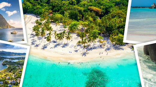 A collage of images from the Caribbean