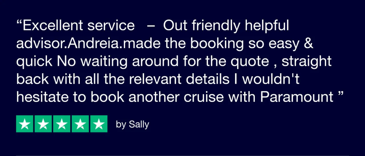 A review about Andreia, from a Paramount Cruises customer
