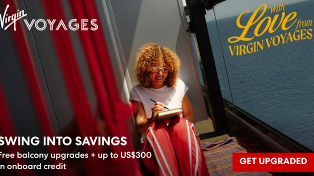 Virgin Voyages Free Balcony Upgrade Promotional Banner