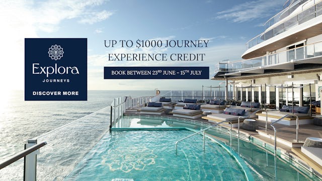 Up to $1000 Journey credit with Explora Journeys