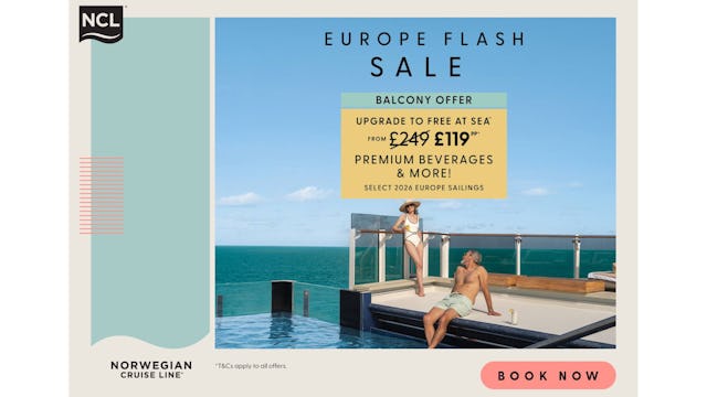 NCL Flash Sale May Free at Sea Offer
